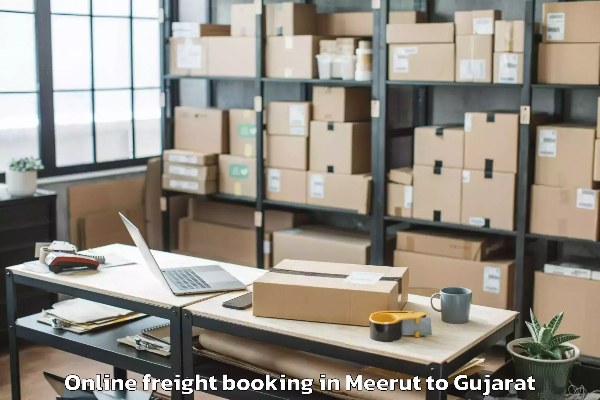 Easy Meerut to Kutiyana Online Freight Booking Booking